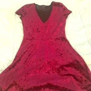 One Clothing Los Angeles red velvet dress
